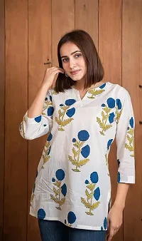 Stylish Cotton Printed Cotton Short Kurta-thumb3