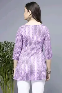 Stylish Women's Cotton Lavender Short Kurti-thumb3