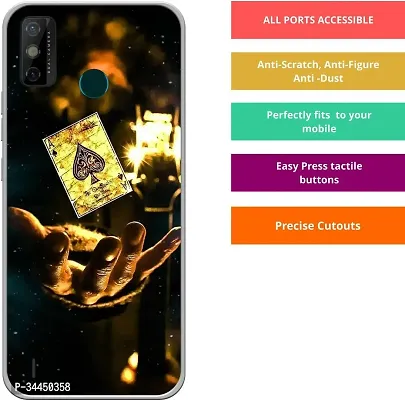 Classy Silicon Back Cover For Tecno Spark Go 2020 Gold-thumb3