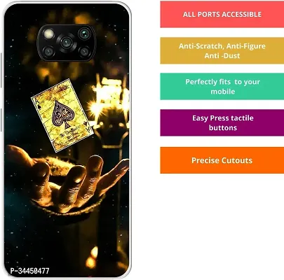 Classy Silicon Back Cover For Poco X3 Gold-thumb3