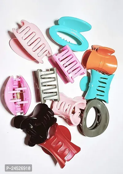 Drisona Plastic Hair Tic Tac Clip For Girls  Women Medium Size Multicolor Pack Of 12