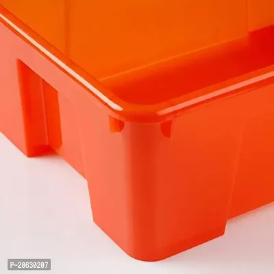 Ikea Plastic Tssp Box with Lid - 5 L /169 Oz (28x19x14 cm, Orange, Rectangular)-thumb3