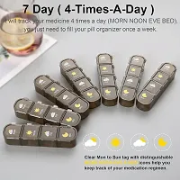 Pill organizer box for medicine 7 days 4 times | Tablet organizer box for medicine | Weekly medicine organizer pill box for travel  home | Medicine pills organiser  storage box (Large size)-thumb3