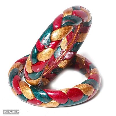 Suprimo Handmade Lac Kada Bangles Set of 2 for Women and Girls-thumb2