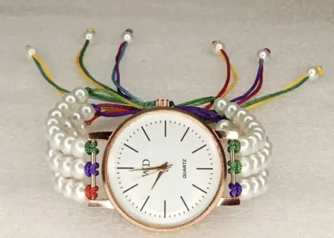 Stylish Beads Analog Watch For Women