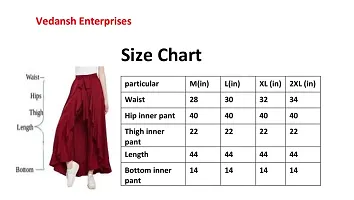 Vedansh Enterprises Skirt Style Rayon Cotton Ruffle Palazzo For Women, M to XXL Wearable Plazzo-thumb3