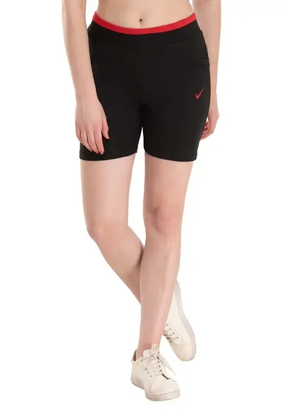 Trendy Lycra Solid Shorts For Women