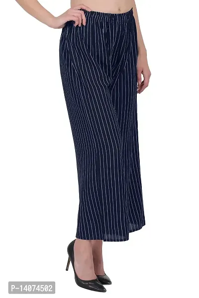 Vedansh Enterprises Striped Palazzo For Womens And Grils Stylish Bottom Wear Rayon Fabric-thumb2