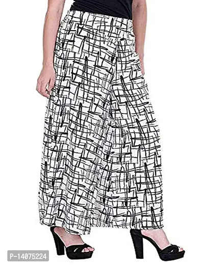 Vedansh Enterprises Crepe Printed palazzo for Women, Women's Printed palazzo-thumb0