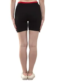 Vedansh Enterprises Women's Cotton Shorts, Active wear Yoga Shorts for Women Combo fo 4 Black-Royal Blue-thumb1