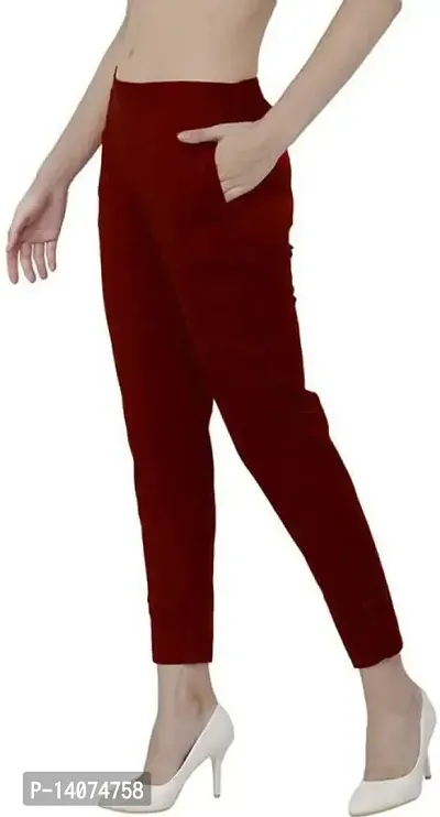 Vedansh Enterprises Cigarette Pant Trouser Bottom Wear for Women-thumb2