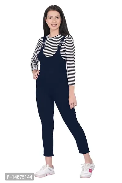 Buy Duve Fashion Cotton Blend Bodycon Striped Maxi Women s Dungaree Dress With Top Free Online In India At Discounted Prices