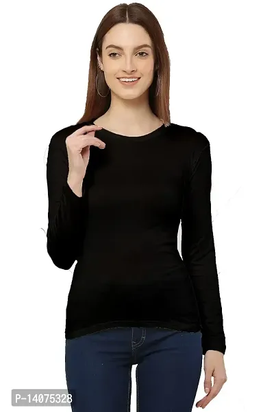 Vedansh Enterprises T-Shirt for Women Skinny Fit Full Sleeve Top-thumb0