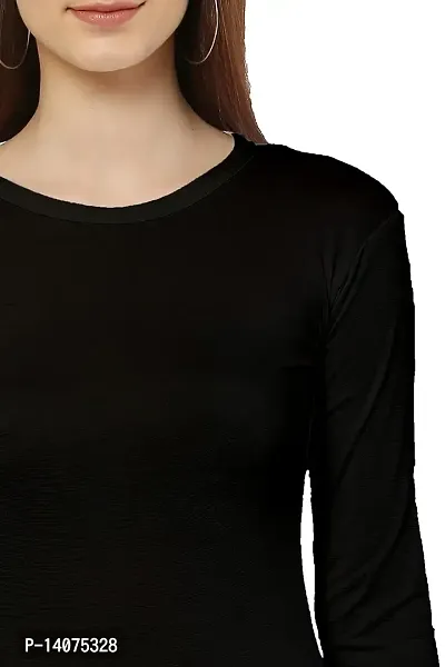 Vedansh Enterprises T-Shirt for Women Skinny Fit Full Sleeve Top-thumb4