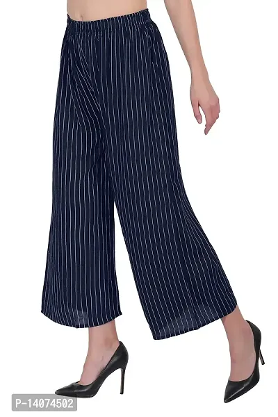 Vedansh Enterprises Striped Palazzo For Womens And Grils Stylish Bottom Wear Rayon Fabric-thumb4