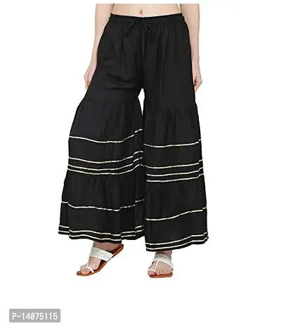 Vedansh Enterprises Heavy Rayon sharara pants for women For Women, M to L Size Garara/Sharar palazzo for women