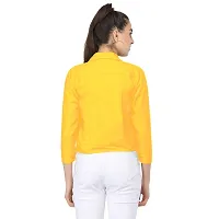 DUVE Fashion 3/4 Sleeve Solid Self-crop Jacket-thumb2