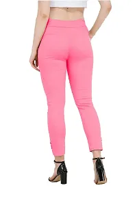 Vedansh Enterprises Cigarette Pant Trouser Bottom Wear for Women Pink-thumb2