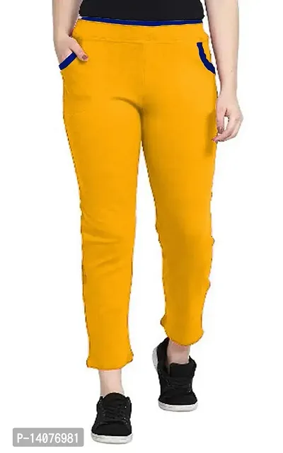 Vedansh Enterprises Active Sprot Pants, Track Pants for Women, Yoga Pants for Women, Sports Fitness Pants, Leggines for Women, Comfortable Good Pant for Women Yellow