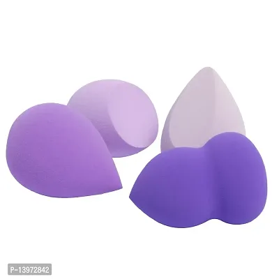 Beauty Blender For Face Makeup | Foundation Blending Beauty Sponge, Flawless for Liquid, Cream, Foundation  Powder | Makeup Sponge (Purple) - Set of 4