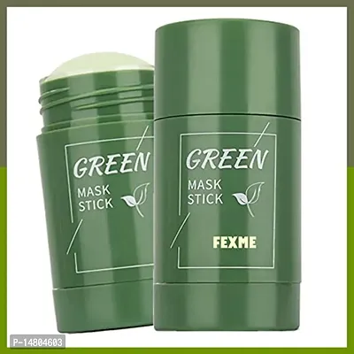 Green Mask Stick Green Tea Cleansing Mask Stick Cream For Face Green Mask Stick For Blackheads Whiteheads Oil Control  Anti-Acne Green Tea Face Mask |Green Mask Stick for Men and Women-thumb0