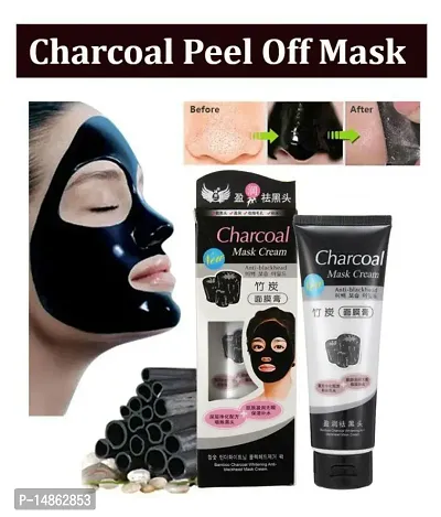 INDICUL Charcoal Mask Cream Anti Blackhead Face Mask Cream 130 gm-thumb0