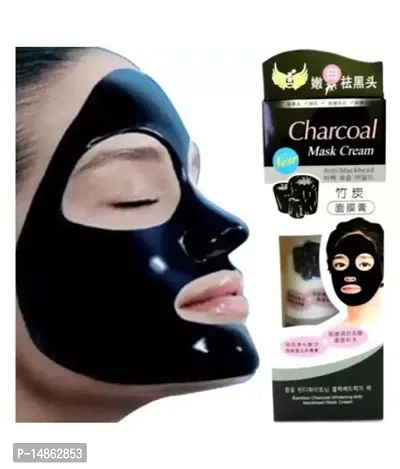 INDICUL Charcoal Mask Cream Anti Blackhead Face Mask Cream 130 gm-thumb3