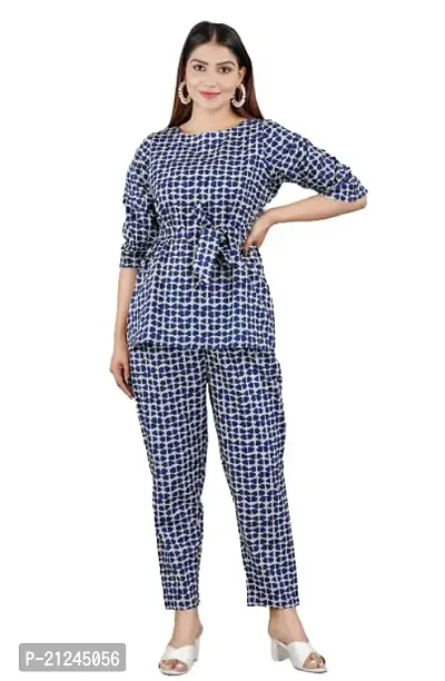 LESHA Women/Girl's Pure Cotton Printed Top  Bottom Set