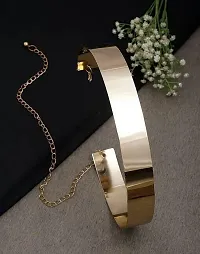 Jewellery Celebrity Inspired Adjustable Metal Plate Type Golden Kamarband Waist Belt for Women/Girls-thumb2