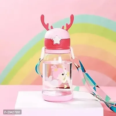 Cute Water Bottle with Sipper ( 600 ML )(Multicolor)-thumb0