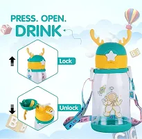 Cute Water Bottle with Sipper ( 600 ML )(Multicolor)-thumb2