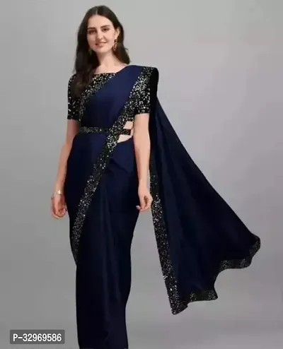 Elegant Lycra Saree with Blouse Piece