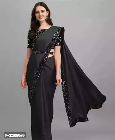 Elegant Lycra Saree with Blouse Piece