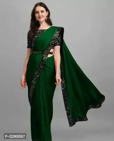 Elegant Lycra Saree with Blouse Piece-thumb0