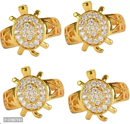 Brass Crystal Gold Plated Ring pack of 4-thumb0