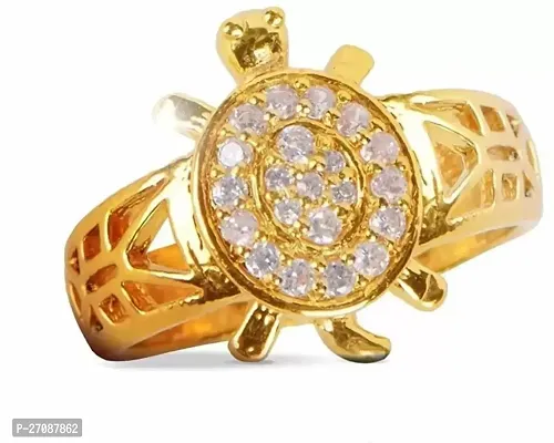 Brass Zircon Gold Plated Ring-thumb0