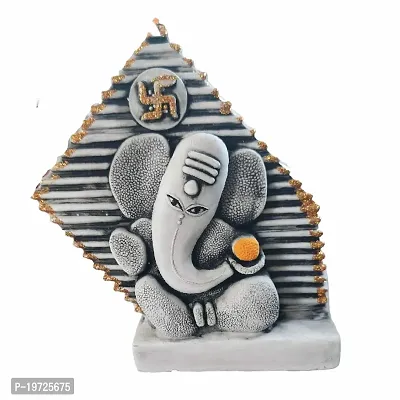 Handicraft Eco Friendly Maratha Pagdi Ganesha Statue Colorful Indian God Sculpture Figurine Home Decor Mithi Ganesh Religious Water Soluble Clay Idol (Kachi Mitti).-thumb0