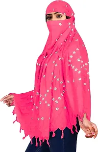 Stylish Pink Cotton Printed Scarf For Women-thumb2