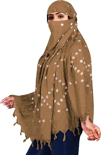 Stylish Brown Cotton Printed Scarf For Women-thumb2