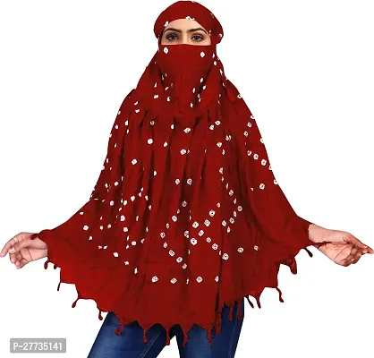 Stylish Red Cotton Printed Scarf For Women