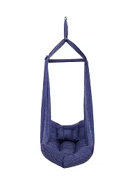 Be 1st Infant baby swing cradle with mosquito net, spring and pillow (Dark blue)-thumb2