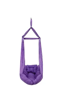 Be 1st Infant baby swing cradle with mosquito net, spring and pillow (Purple)-thumb2