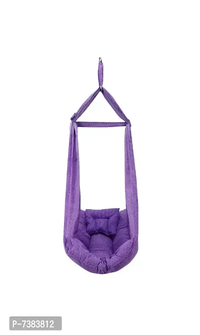 Be 1st Infant baby swing cradle with mosquito net, spring and pillow (Purple)-thumb3