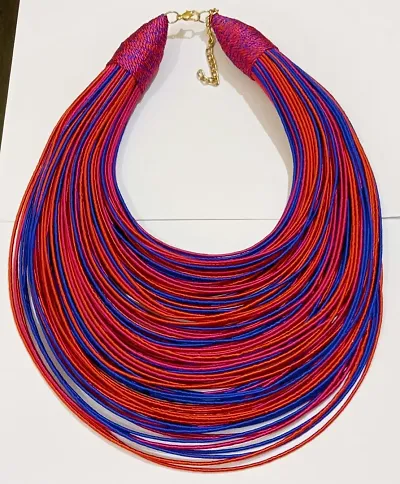 Silk thread necklace