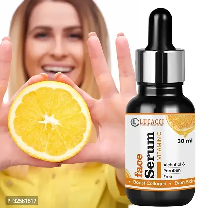 LUCACCI Brightening  Whitening Vitamin C Face Serum, hyaluronic acid for Anti pimple, Acne Free Skin, Aloe Vera extract for face Anti Ageing, Face Oil  Serum for Dry Skin and Oily Skin, Fairness  Face Glow | 30ml *1-thumb0