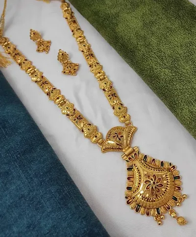 Gold Plated Alloy Long Jewellery Set
