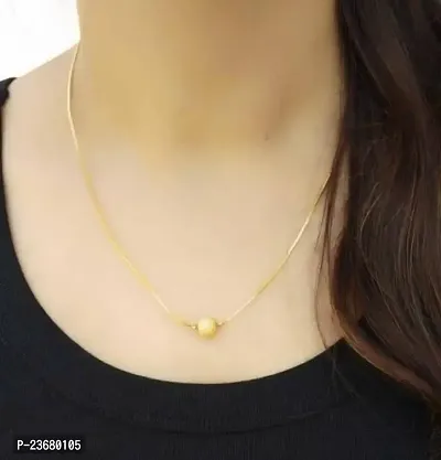 Traditional Alloy Gold Plated 1 Ball Necklace For Women-thumb0