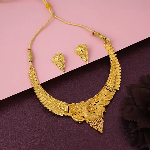 Trendy Designer Gold Plated Necklace
