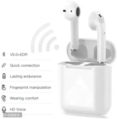 i12 TWS Wireless Earbuds Bluetooth V5.0 Earphone Sports Sweat proof Headphone Touch Portable Earbuds High Bass Level Supporting All Smart Phone and Device-thumb0