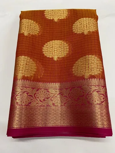 Attractive Art Silk Saree with Blouse piece 